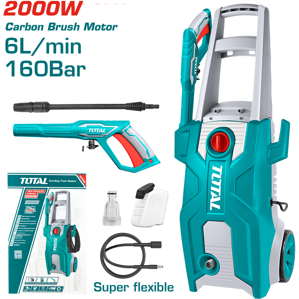 LAVADORA DE ALTA PRESIÓN 2000W 2200PSI 6.0L/MIN INDUSTRIAL
