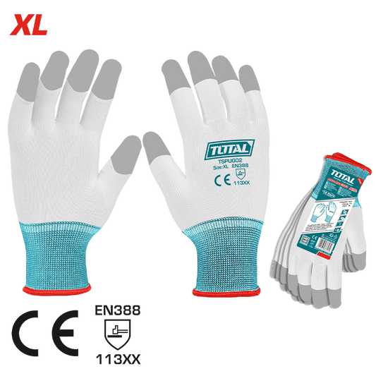 GUANTE DE TRABAJO POYESTER/PU XL PROT: 113XX PUNTA GOMA