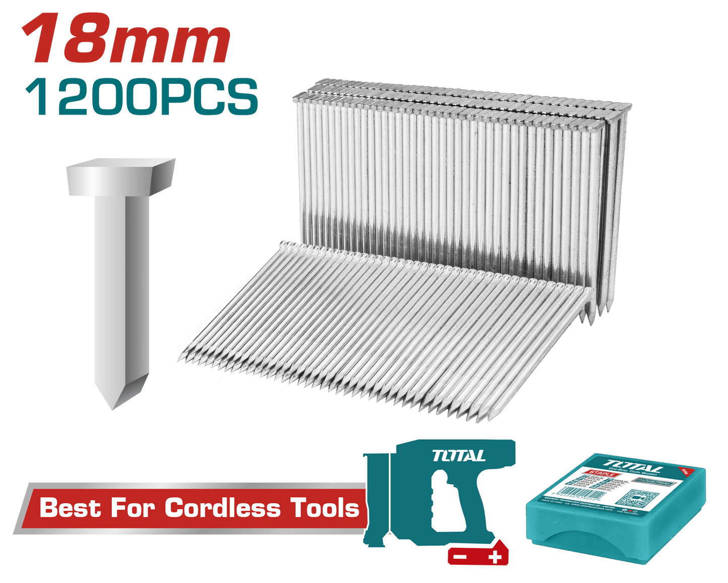 SET CLAVOS PARA CONCRETO 18MM H:6.4MMX2.2MM 1200PCS