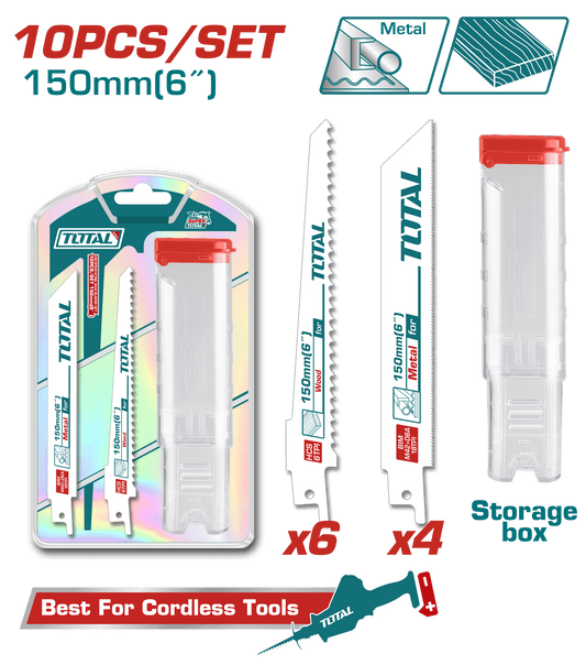 SET CUCHILLAS SIERRA SABLE 10PCS 150MM BIMETALICA HCS