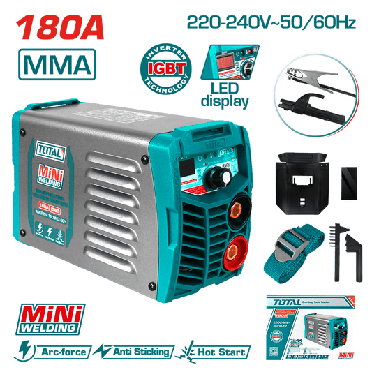 SOLDADORA INVERTER MMA 15-180A LCD E:1.6-4.0 CT:180A@40%
