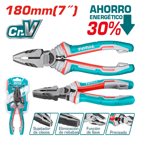 ALICATE COMBINACION 180MM(7PULG) CR.V MEJORA: 30% INDUSTRIAL