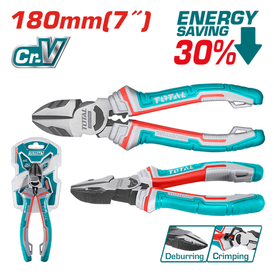 ALICATE CORTE DIAGONAL ALTO APALANCAMINTO 7'' 180MM CR-V / TPR MEJ:30% INDUSTRIAL