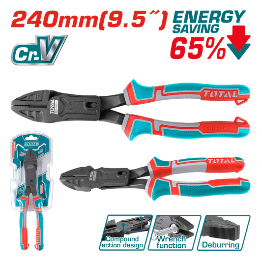 ALICATE COMBINADO ACC COMPUESTA 240MM(9.5PULG) CR.V MEJ:65% INDUSTRIAL