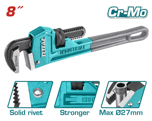 LLAVE STILLSON 08'' 200MM MAX 27MM ACERO AL CARBON INDUSTRIAL