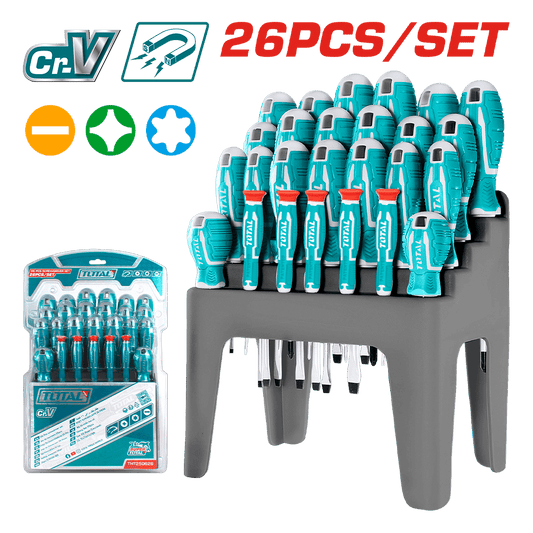 SET DESTORNILLADORES 26PZS CR-V MAGNETICO