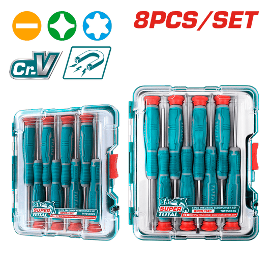 SET DESTORNILLADORES DE PRECISION 08PZS CR-V MAGNETICO ESTUCHE INDUSTRIAL