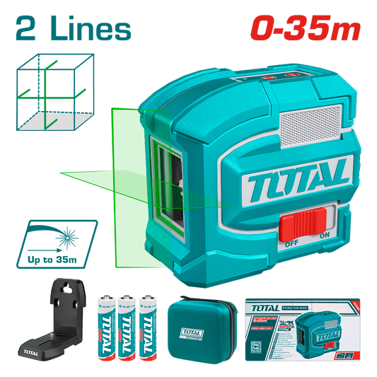 NIVEL LASER 0-35M 2 LINEAS PRECISION 1.5MM L:VERDE 520 MAGNETICO