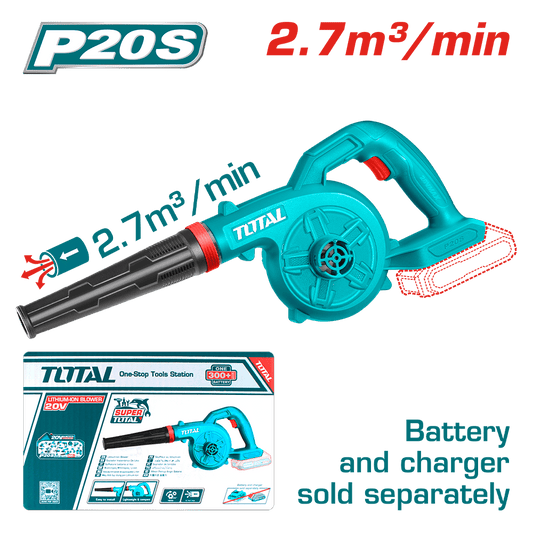 SOPLADORA LI-ION 20V 2.7M3/MIN 18000RPM