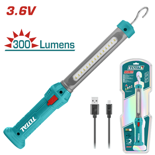 LINTERNA RECARGABLE 3.6V 300 LUM 3.5W USB
