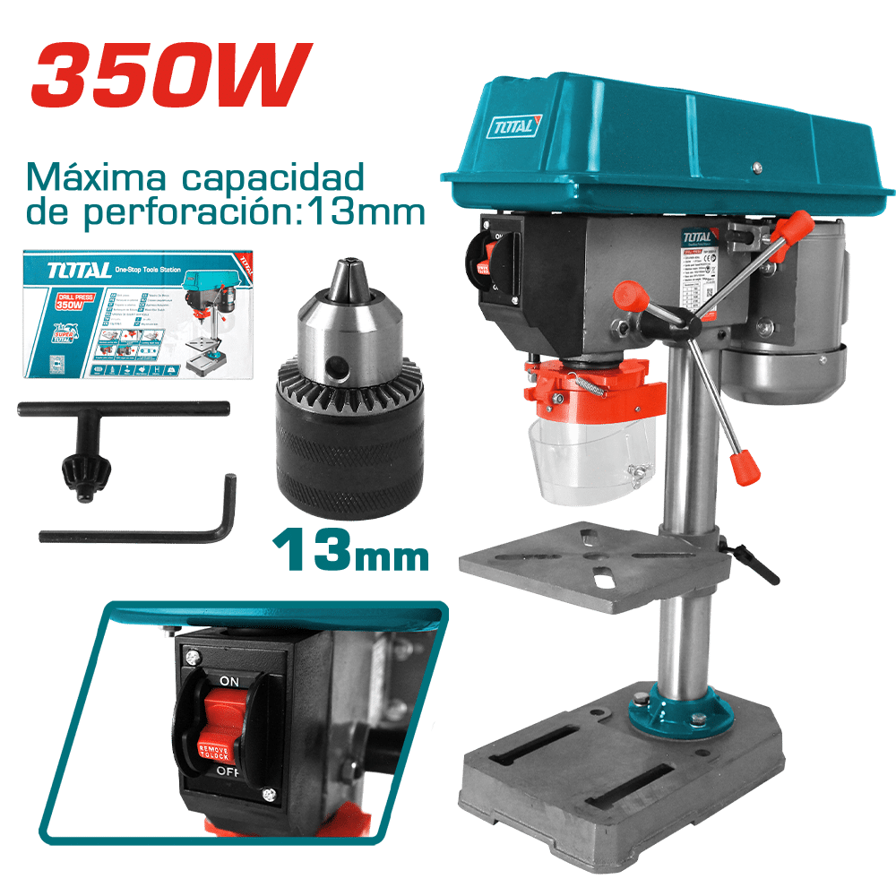 TALADRO DE BANCO 13MM 350W 3070RPM ALTURA 59CM