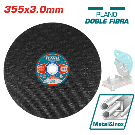 DISCO ABRASIVO/CORTE P/METAL 355X3.0X25.4MM CENTRO PLANO