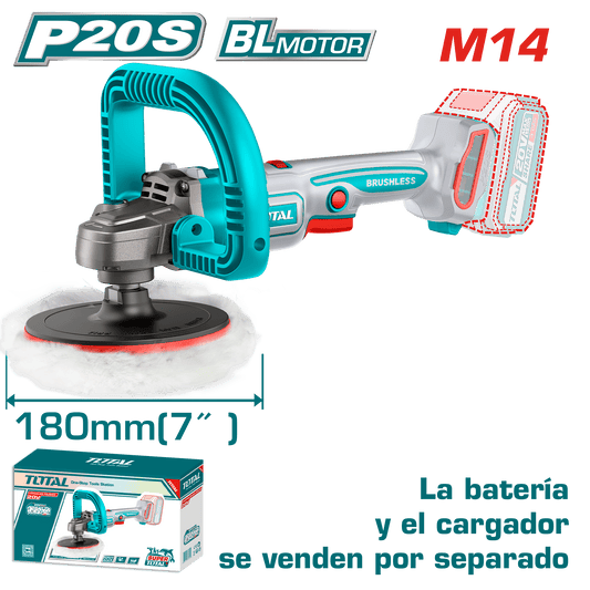PULIDORA ANGULAR 20V 180MM(7'') M14 400-2500RPM BRUSHLESS INDUSTRIAL