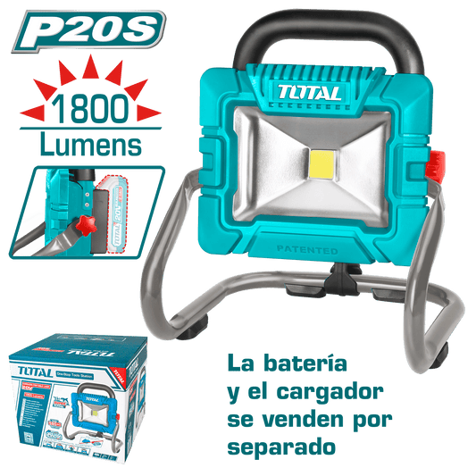 LAMPARA PORTATIL LED 20V 20W 1800LUMENS