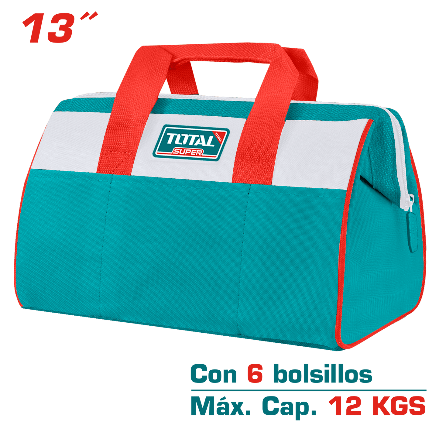 MALETIN DE HERRAMIENTAS 13PULG 06 BOLSILLOS MAX 12KG