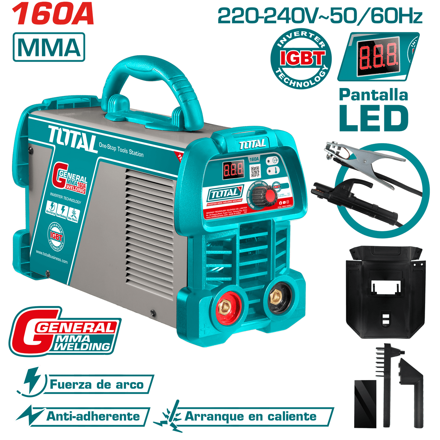 SOLDADORA INVERTER MMA 15-160A LCD E:1.6-4.0 160A@45%