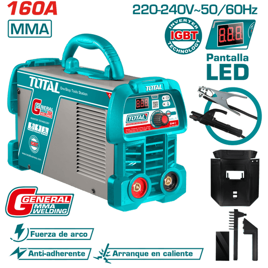 SOLDADORA INVERTER MMA 15-160A LCD E:1.6-4.0 160A@45%