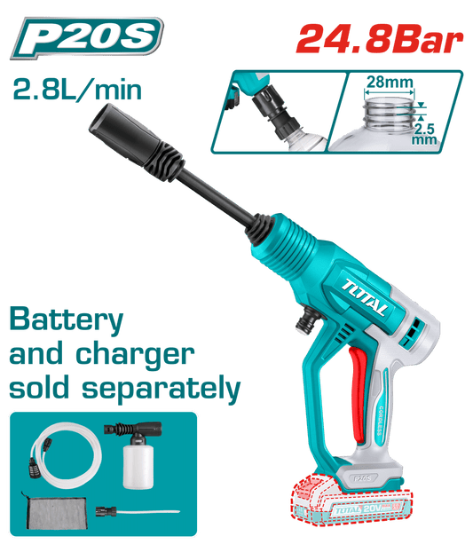 LAVADORA PRESION LI-ION 20V 24.8BAR 2.8L/MIN + ACC