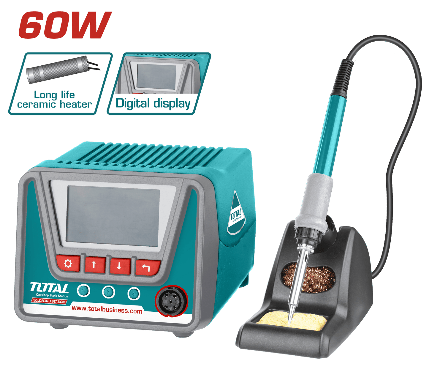 ESTACION DE SOLDADURA CAUTIN 60W PREC 1 MIN DISPLAY DIGITAL