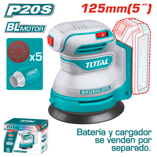 LIJADORA ORBITAL DE PALMA 20V 12000RPM + ACC INDUSTRIAL
