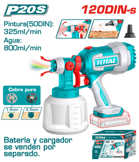 PISTOLA PINTAR 20V 800ML/MIN 120DIN-S CAP:1000ML