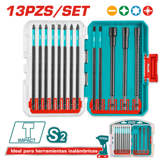 SET DE PUNTAS PARA DESTORNILLADOR DE IMPACTO 13PCS INDUSTRIAL