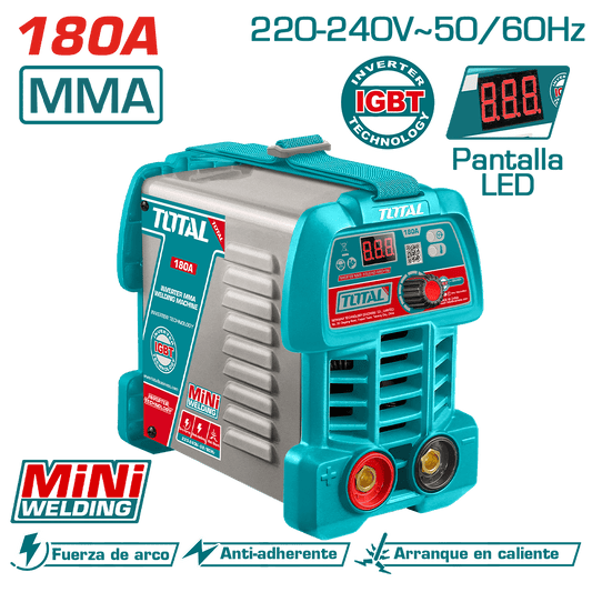 SOLDADORA INV-MINI MMA 15-180A LCD E:1.6-4.0 180A@30%