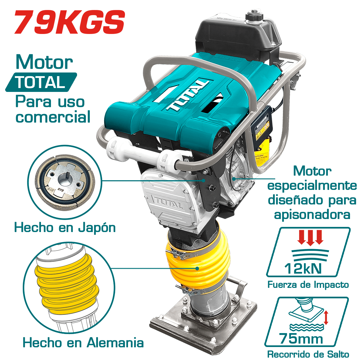 APISONADOR 3.2KW (4.0HP) 79KG 12KN 640-680RPM