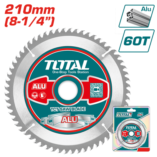 DISCO DENTADO TCT P/ALUMINIO 210MM (8-1/4'') 60T INDUSTRIAL