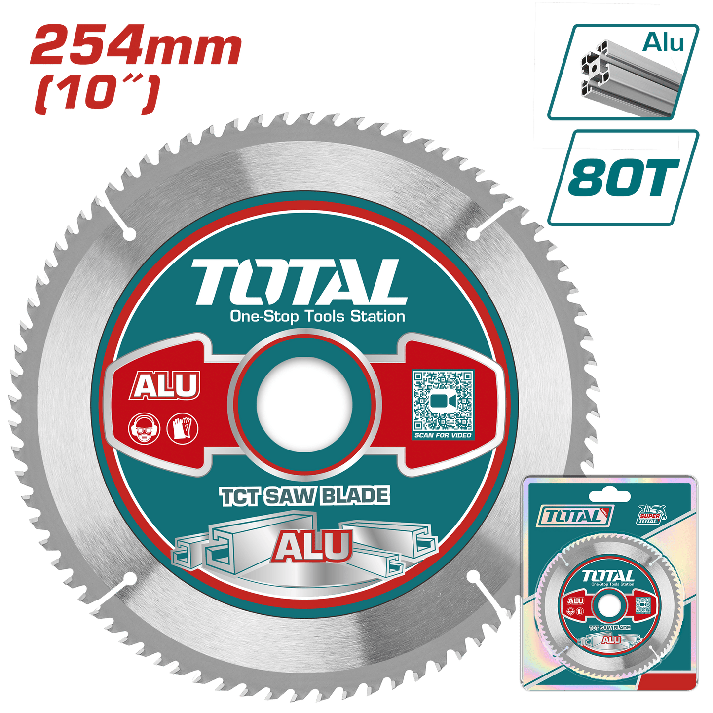 DISCO DENTADO TCT P/ALUMINIO 254MM (10'') 80T INDUSTRIAL