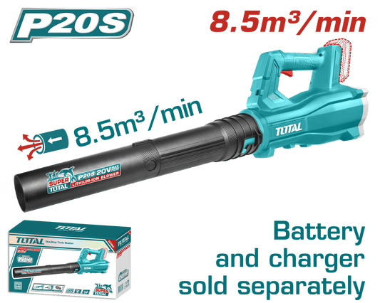 SOPLADORA LI-ION 20V 8.5M3/MIN MAX:115KM/H 15000/MIN