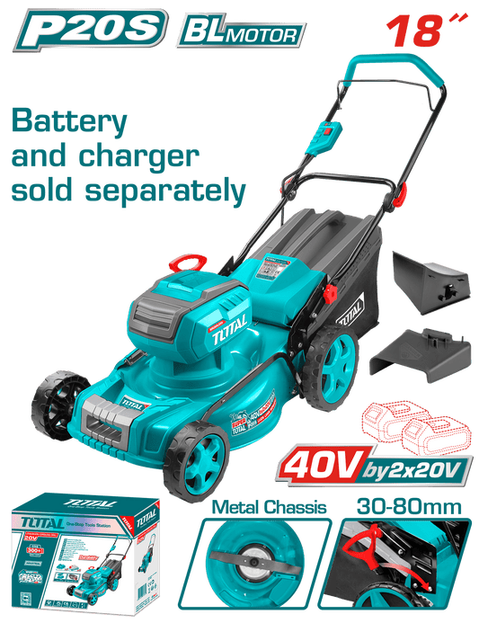 CORTA CESPED 40V (20V+20V) 2800RPM C:460MM ALT:30-80MM 8G B:60L INDU