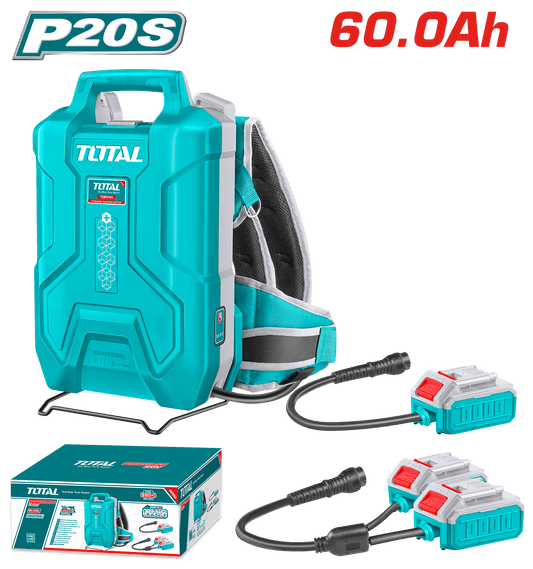BATERIA TIPO MOCHILA 20V/20V+20V 60.0AH INDICADOR LED INDUSTRIAL