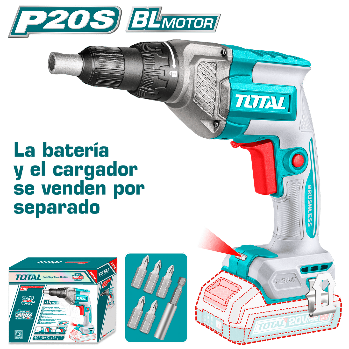 ATORNILLADOR DRYWALL 20V 1/4 HEX 30NM 0-42000RPM 4.2MM INDUSTRIAL
