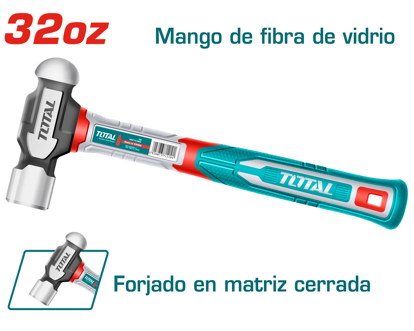 MARTILLO DE BOLA 32OZ N45 ACERO AL CARBONO
