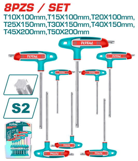 SET DE LLAVES TORX MANGO-T 8PCS S2 INDUSTRIAL