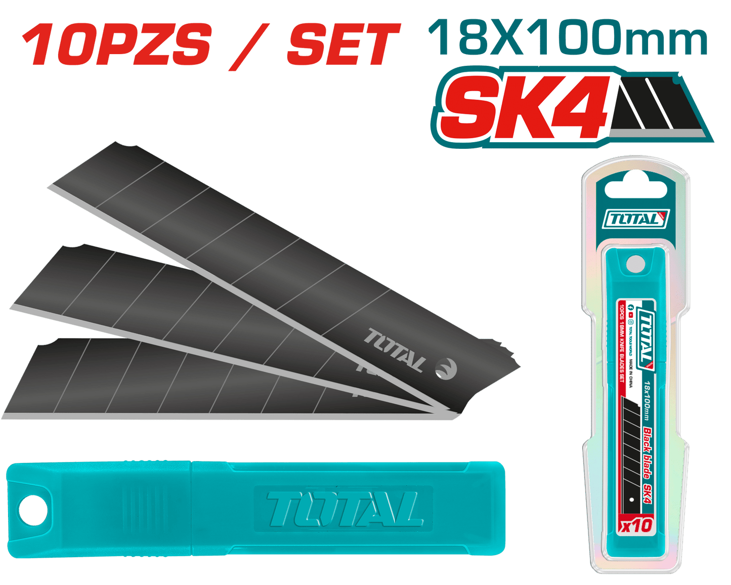 10 SETX10PCS REPUESTO PARA CUCHILLA 18X100MM SK4 INDUSTRIAL