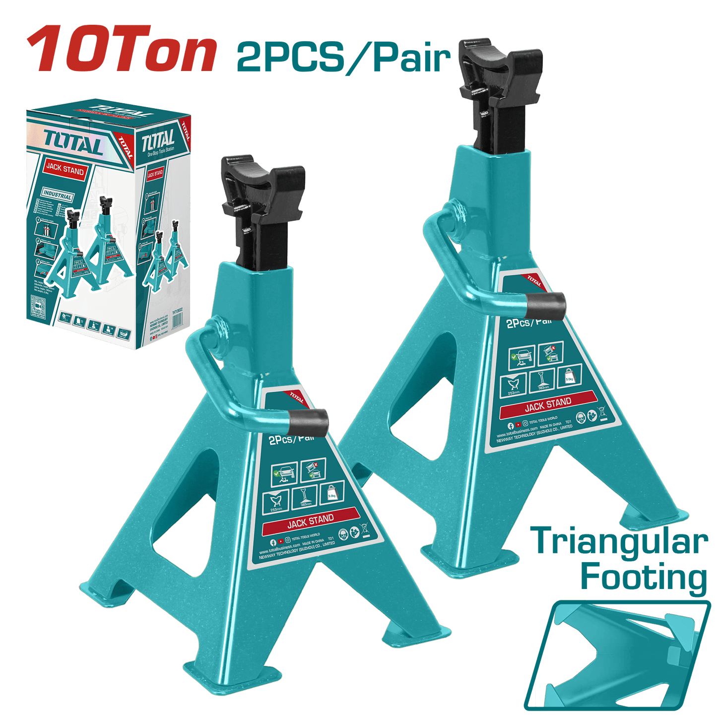 SET CABALLETE 10TON 455-705MM 2PZS X SET INDUSTRIAL
