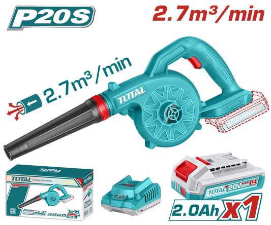 SOPLADORA LI-ION 20V 2.7M3/MIN 18000RPM 1 X 2.0AH