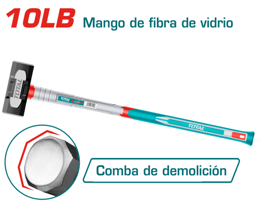 COMBA 10LB ACERO AL CARBON 45 TRATAMIENTO TERMICO MANGO FIBRA DE VIDRIO