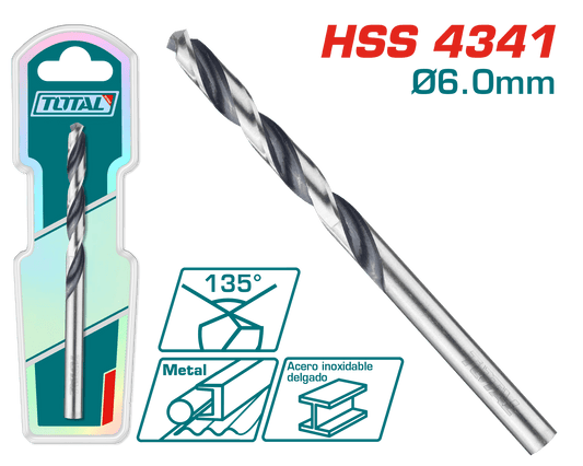 BROCA HSS 4341 D:6.0MM 135º INDUSTRIAL
