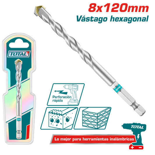 BROCA ALBAÑILERÍA 8X120MM HEX IDEAL INALMABRICOS