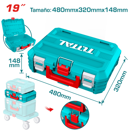 CAJA DE HERRAMIENTAS APILABLE 19'' (480X320X146MM) PP 15KG