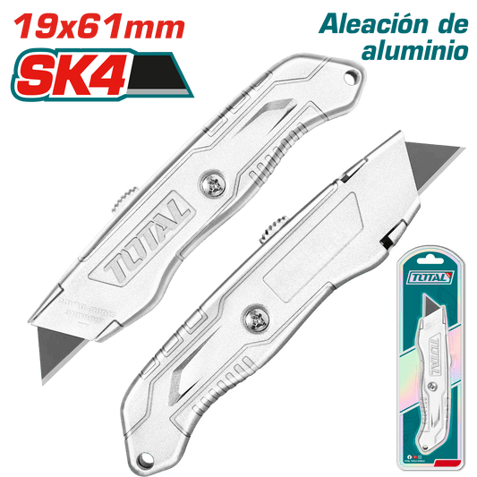 CUCHILLA UTILITARIA HOJA:19X61MM SK4 AUTO SEGURO INDUSTRIAL