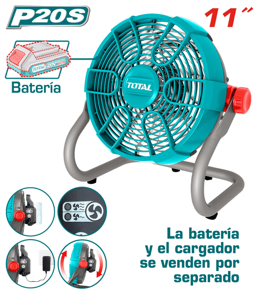 VENTILADOR 20V 11'' 2 VELOCIDADES AJUSTABLE 360º