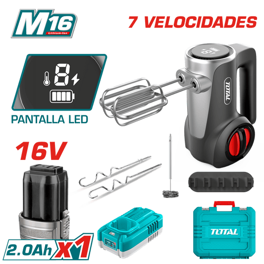 SET BATIDORA DE MANO 16V DISPLAY LED 1X2.0AH + MALETN