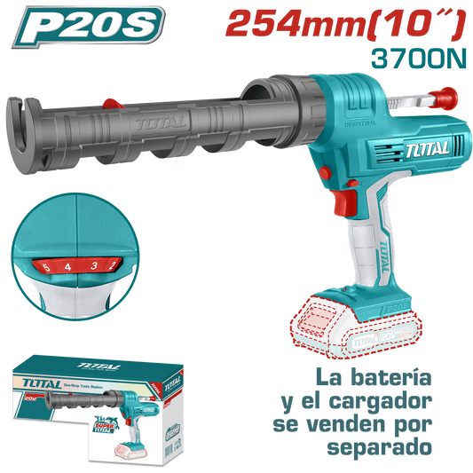 PISTOLA DE CALAFATEO 20V 3700N 10PULG V:0.5-4.4MM/S