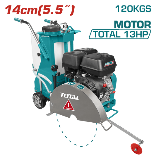 CORTADORA DE PISO 13HP 120KG CORTE: 14CM HOJA:30-45 (12-18'')