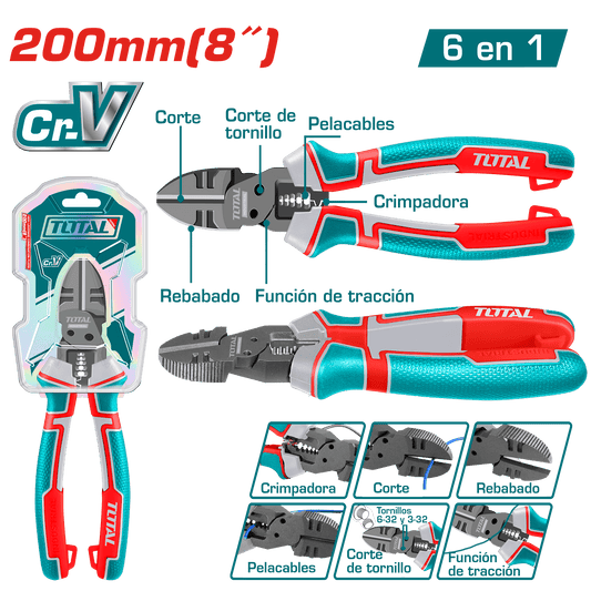 ALICATE DE CORTE 200MM (6 EN 1)