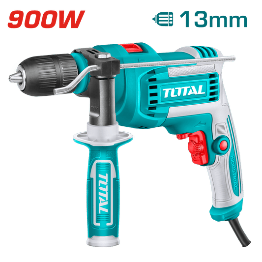 TALADRO PERCUTOR 900W 13MM 0-2800RPM VEL. VARIABLE CHUCK C/LLAVE INDU